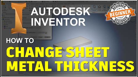 how to change a sheet metal part thickness guage|solid edge thickness.